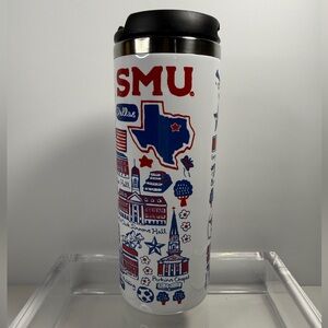 SMU White Travel Tumbler